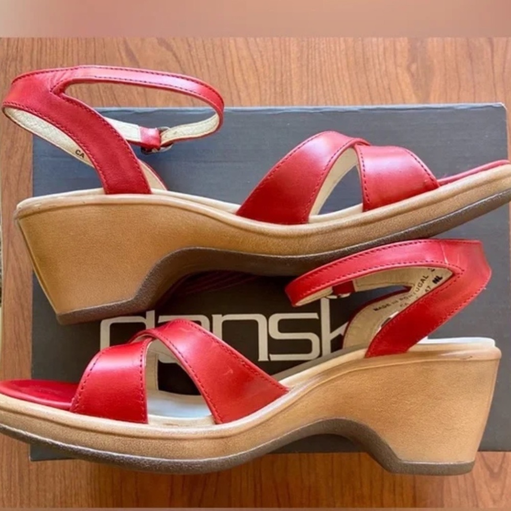 Dansko Arabella  Red Sandals